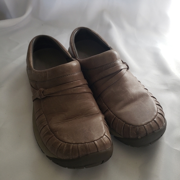 Merrell Encore Slip On Mule Slides Brindle Grayish Brown Womens 7 Pleated - Picture 2 of 11